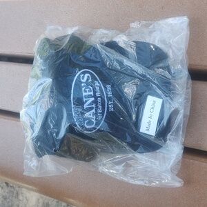 Raising Canes Of Baton Rouge Chicken Fingers Embroidered Slate Black Hat Cap New